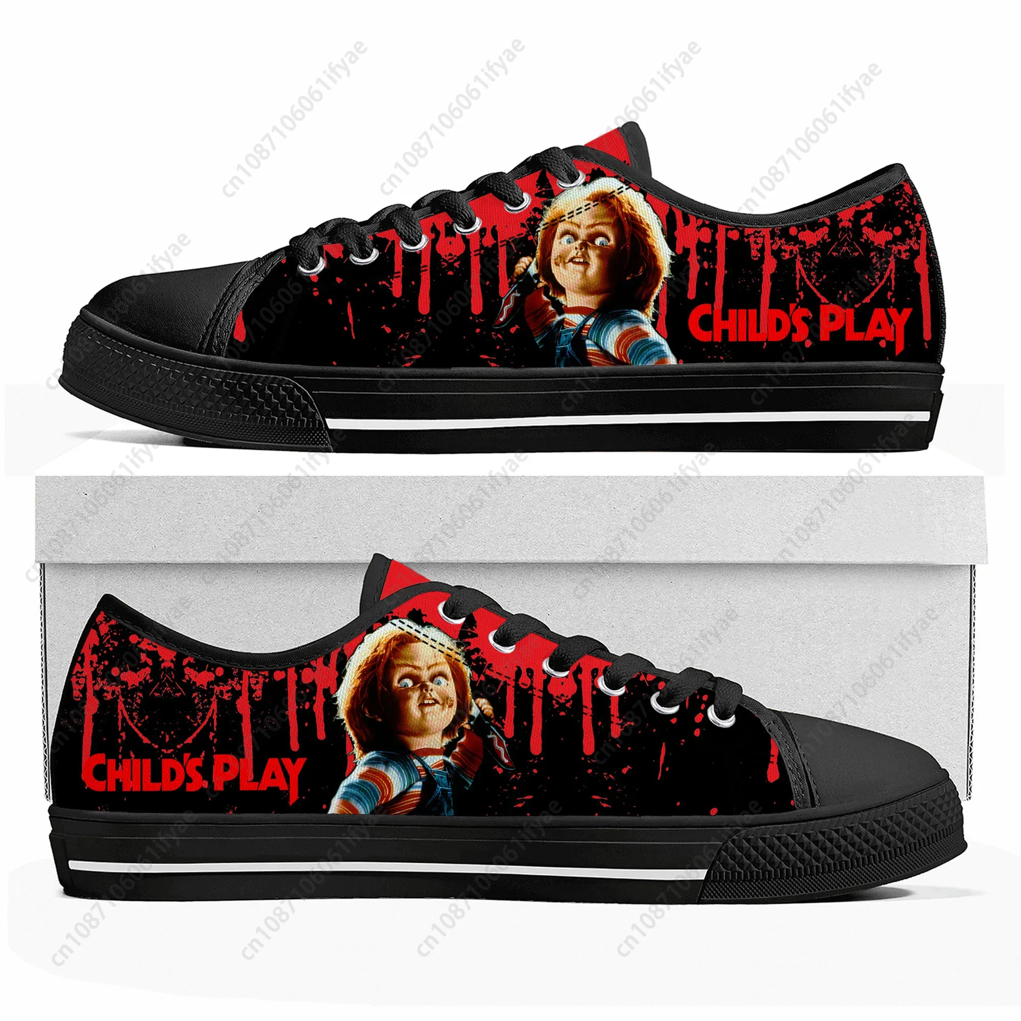 Canvas Sneaker High - Horror Movie Childs Play Chucky Low