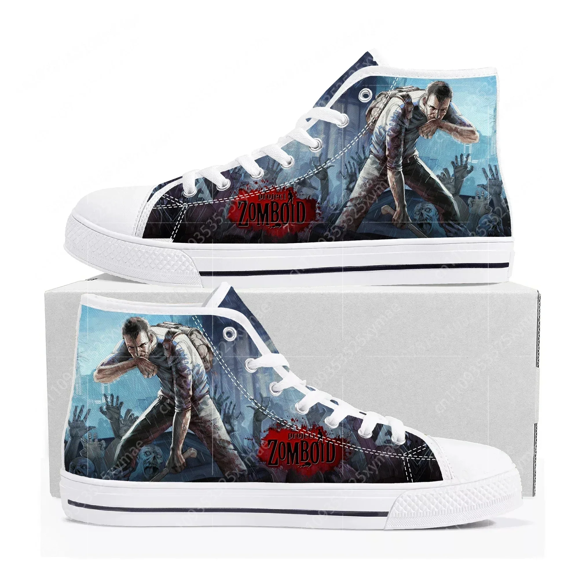 Canvas Sneaker High - Project Zomboid High Top Sneakers Cartoon