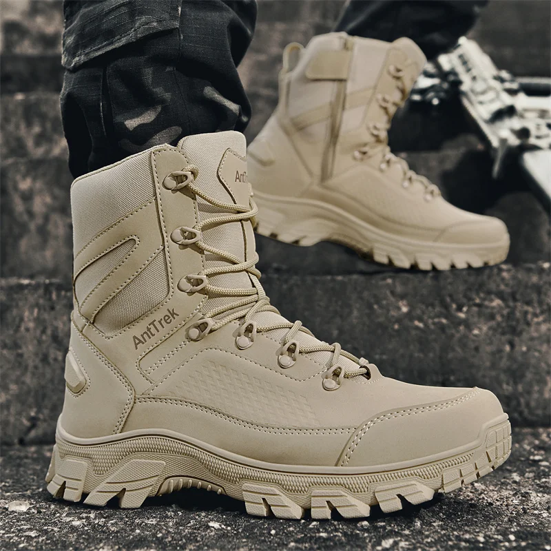 2025 New Tactical Boots Men Bo - Men'S Shoes No Laces recension och pris