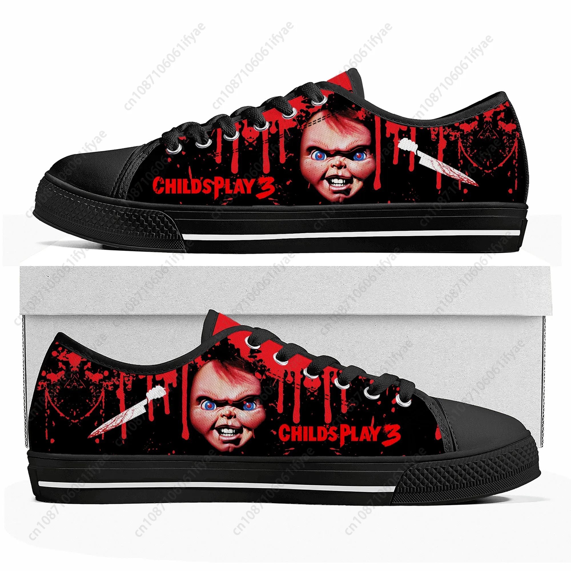 Horror Movie Childs Play Chuck - Canvas Sneaker High recension och pris