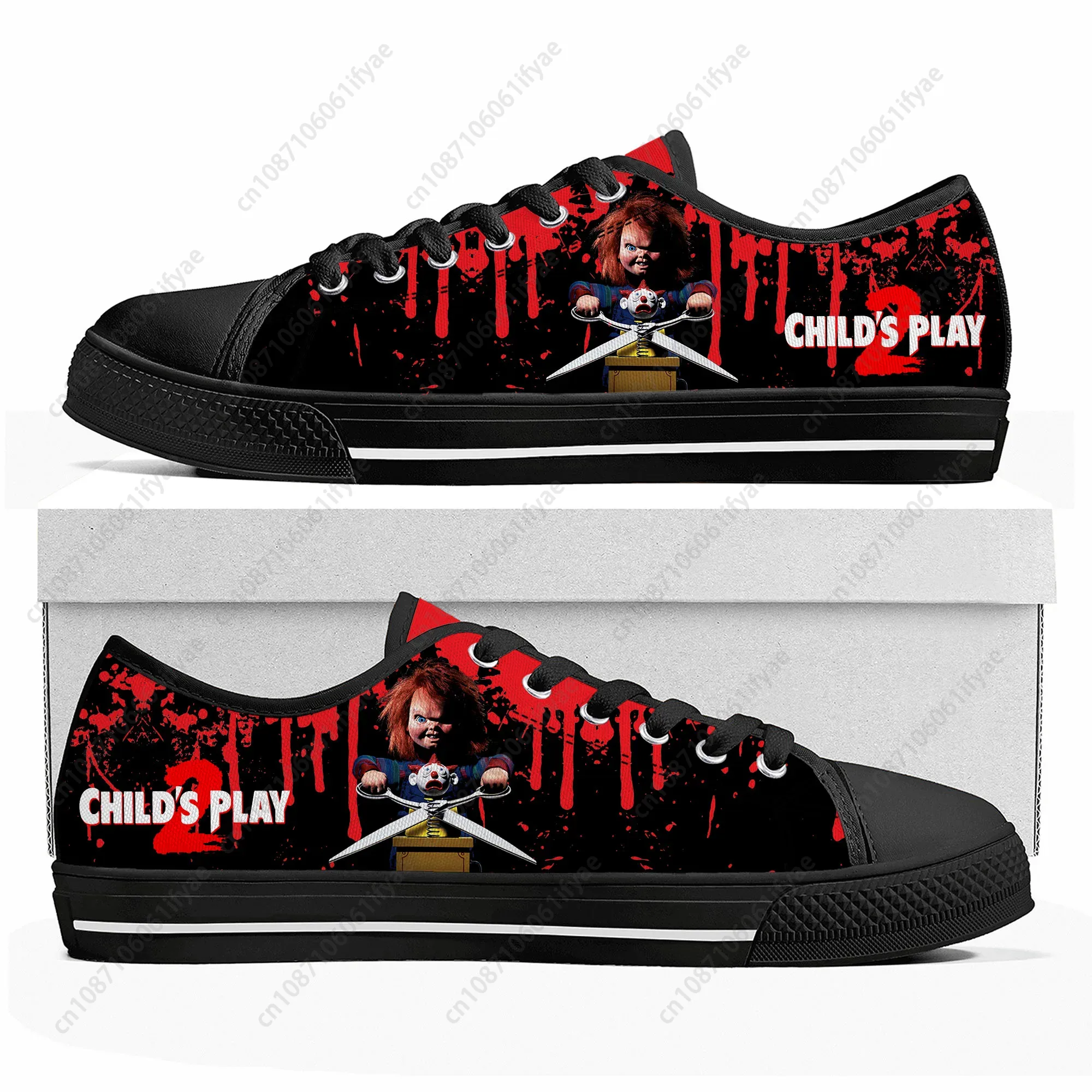 Horror Movie Childs Play Chuck - Canvas Sneaker High recension och pris