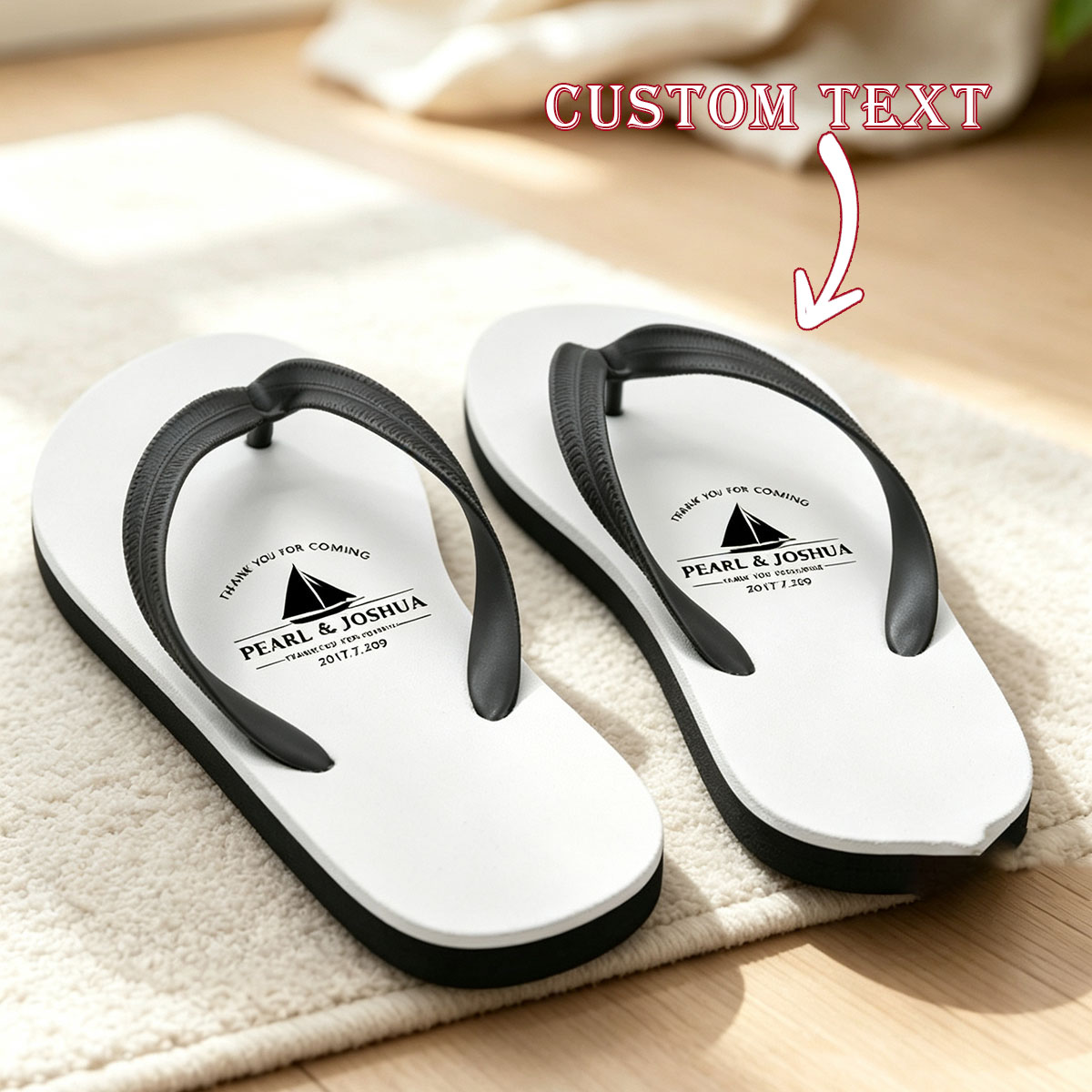 Customized fun flip flops for  - Flip Flop Beach Men recension och pris