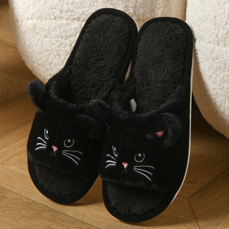 Cute Cat Plush Flip Flops For  - Men Shoes On Sale recension och pris