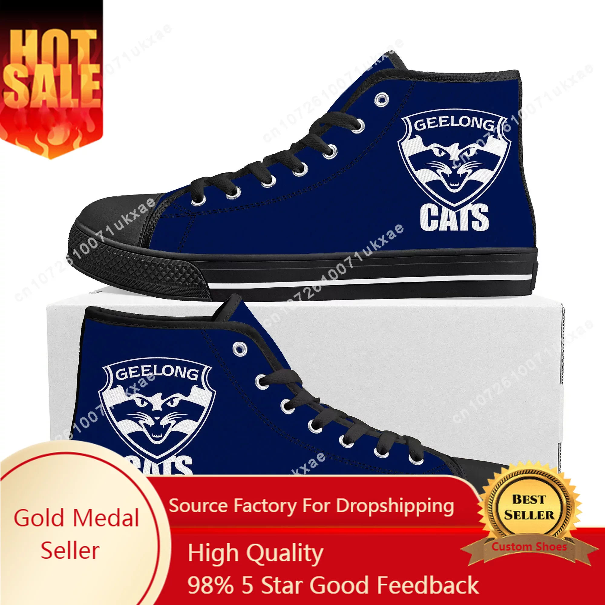 Geelong Cats Australian Footba - Canvas Sneaker High recension och pris
