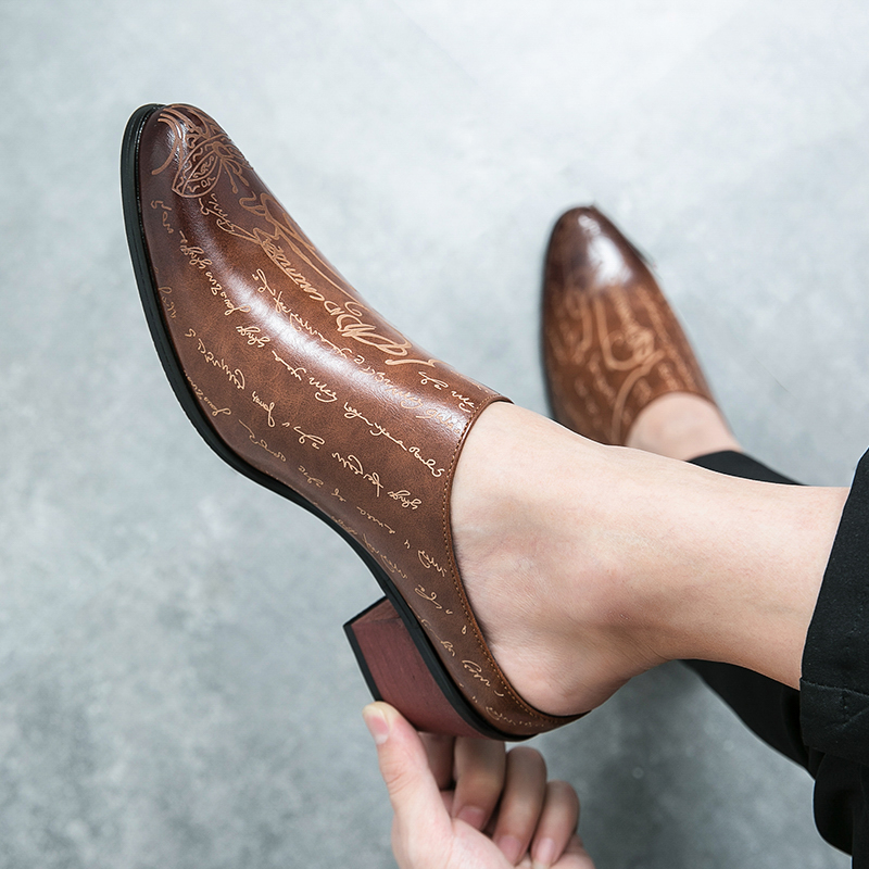 Men Brown Leather Mules Slippe - Men'S Shoes Dress Casual recension och pris