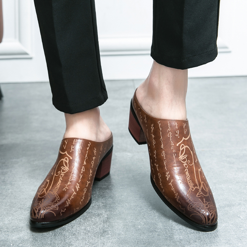 Men Brown Leather Mules Slippe - Men'S Shoes Dress Casual recension och pris