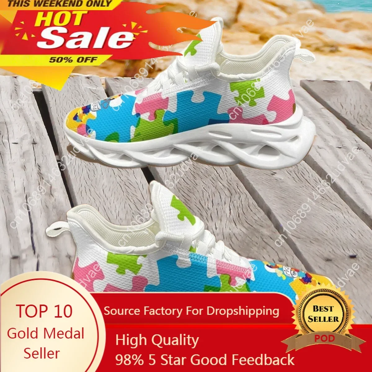 Autism Awareness Sports Runnin - Men'S Shoes No Laces recension och pris
