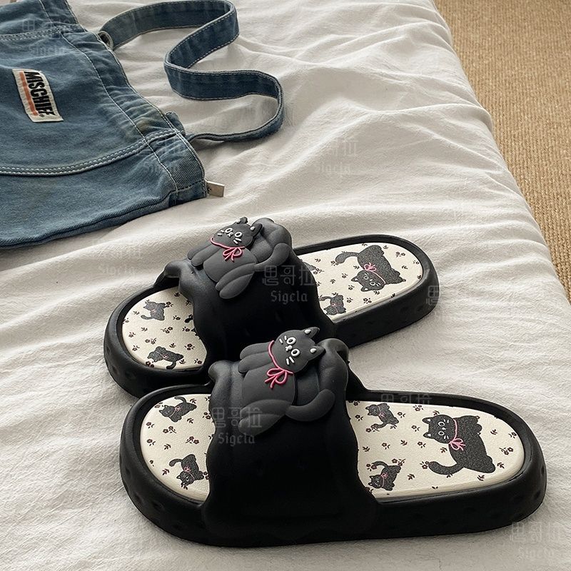 Printting Cute Bear Women Slip - Men Shoes On Sale recension och pris