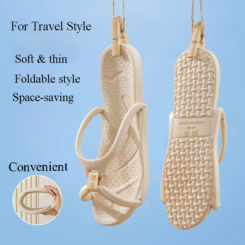 Foldable Travel Slippers Unise - Flip Flop Beach Men recension och pris